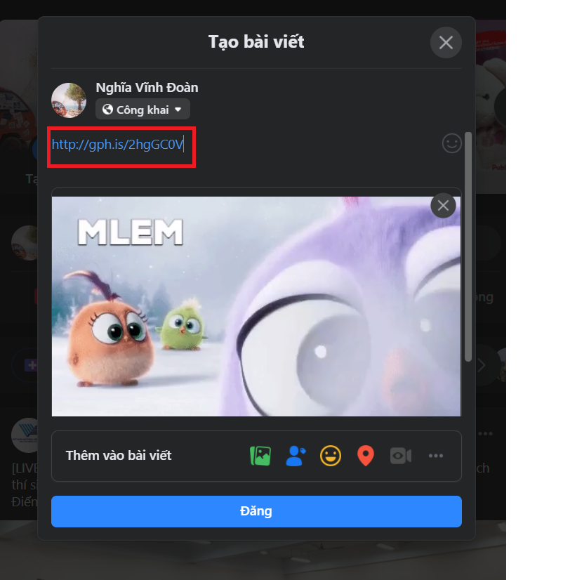 Cách đăng ảnh GIF trên Facebook