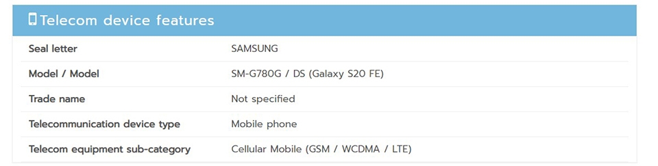 Samsung Galaxy S20 FE 4G xuất hiện thêm phiên bản Snapdragon 865