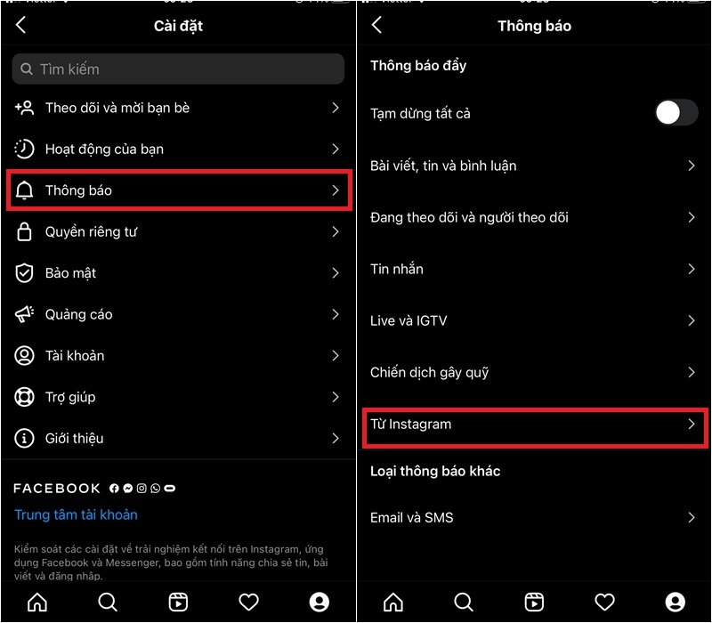 Tắt thông báo lời nhắc, thông báo về sản phẩm của Instagram - Ảnh 1