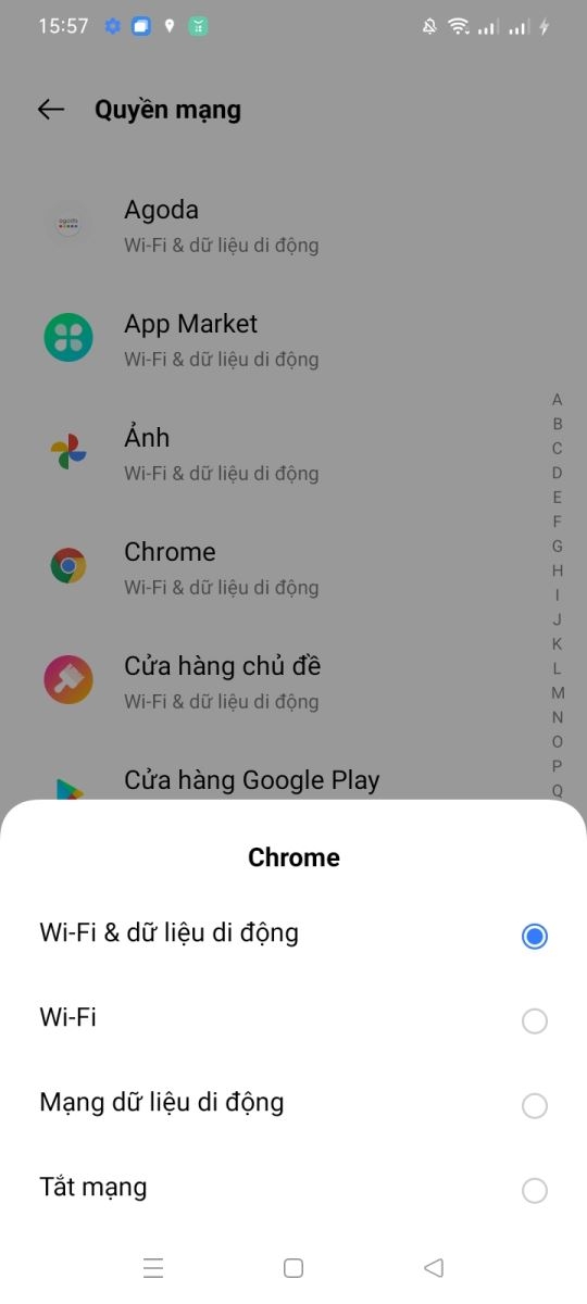 Quyền mạng Wi-Fi