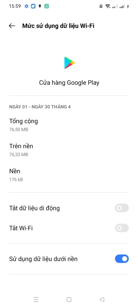 Sử dụng dữ liệu di động