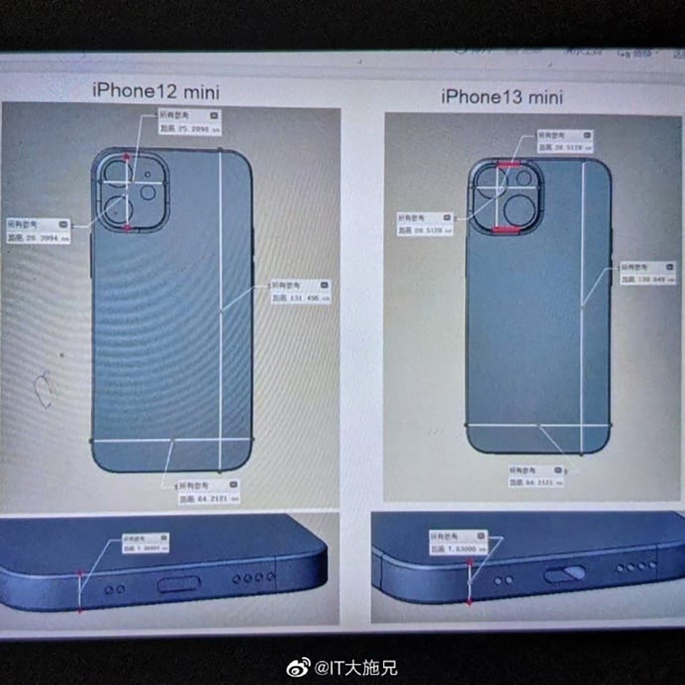 Bản vẽ CAD iPhone 13 mini