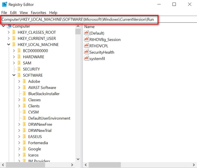 Chỉnh sửa Windows Registry