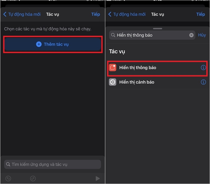 Hướng dẫn cách tạo thông báo sạc pin iPhone - Bước 3