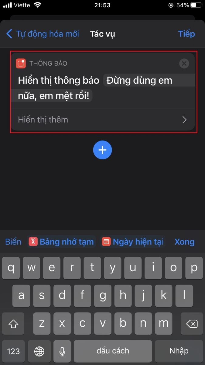Hướng dẫn cách tạo thông báo sạc pin iPhone - Bước 4