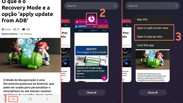 Bật chia đôi màn hình