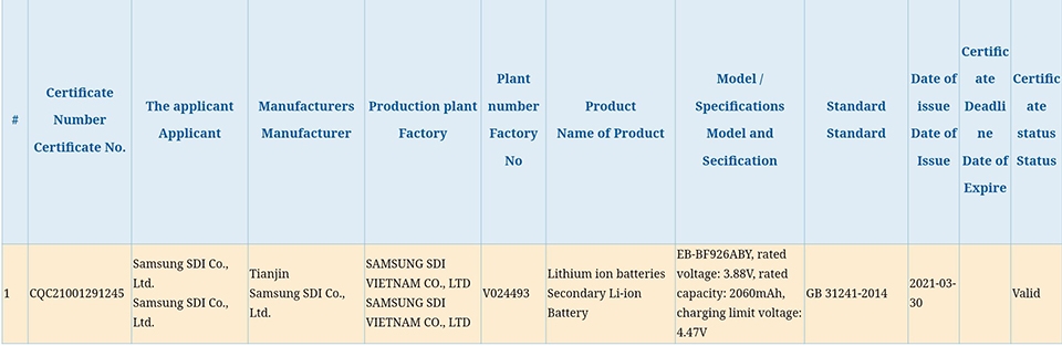 Galaxy Z Fold 3 đạt chứng nhận 3C (ảnh 2)
