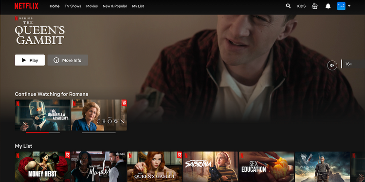 Danh sách đang xem Netflix