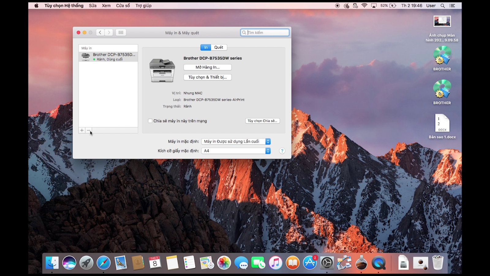 Hướng dẫn cài máy in Brother trên MacOS