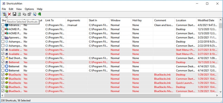 Công cụ ShortcutsMan