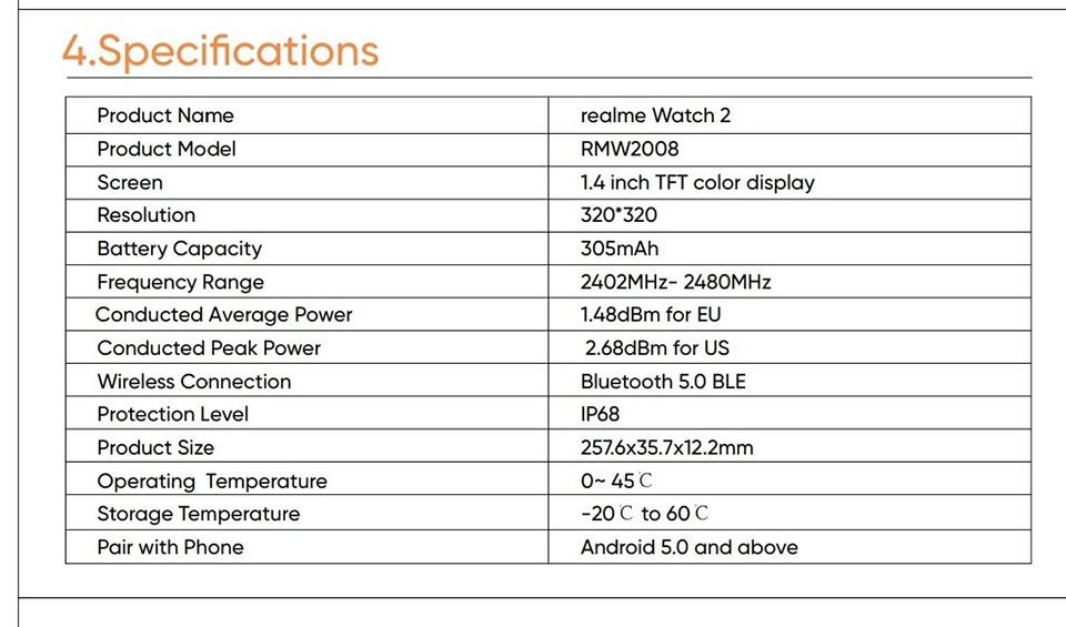 Thông tin Realme Watch 2 (ảnh 2) Thông tin Realme Watch 2 (ảnh 2)