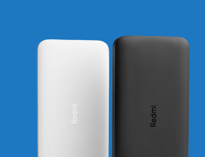 Sạc dự phòng Redmi Power Bank 10000mAh có 2 tùy chọn màu sắc là đen và trắng