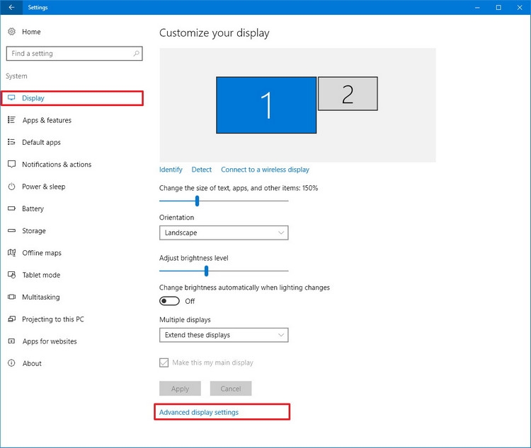 Thay đổi tần số quét màn hình - Bước 2