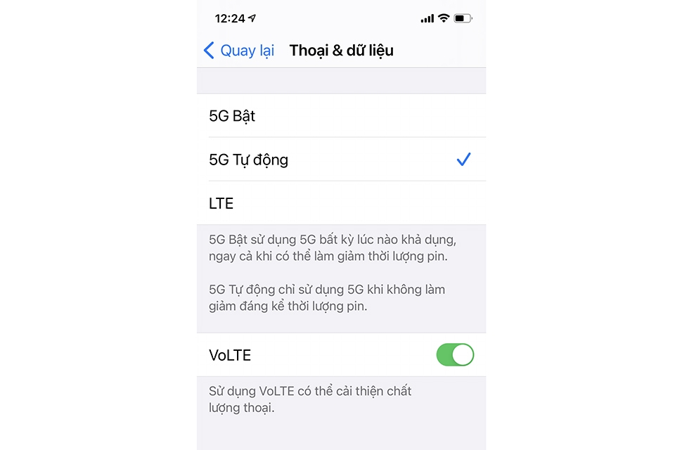 Đã có thể vào mạng 5G Viettel trên iPhone 12