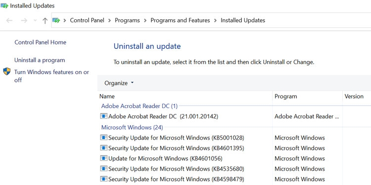 Gỡ cài đặt bản cập nhật Windows 10 - 2