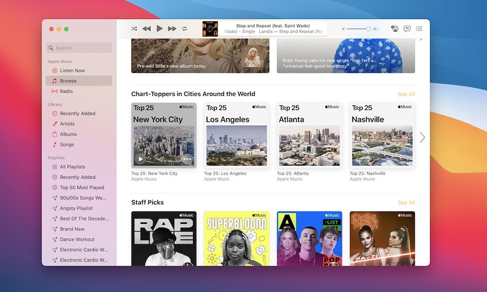 Các tính năng mới của Apple Music, Podcast và News