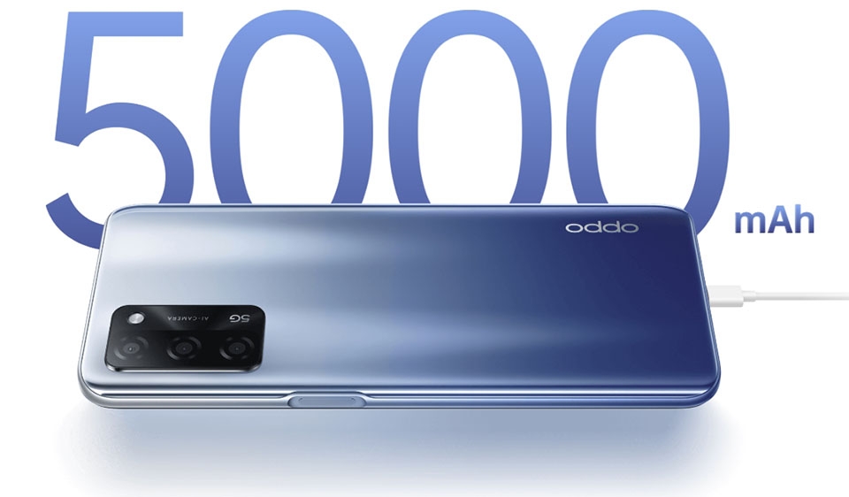 OPPO A53s 5G có pin dung lượng cao
