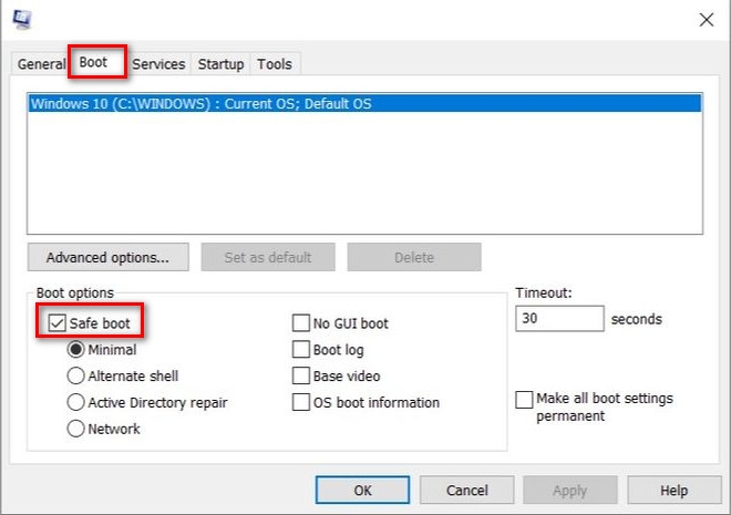Cách khởi động vào Safe Mode