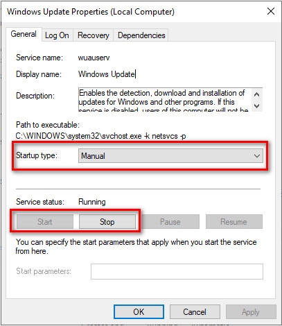 Khởi động lại dịch vụ Windows Update - 2
