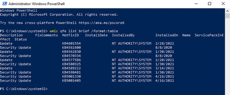 Sử dụng PowerShell hoặc Command Prompt 