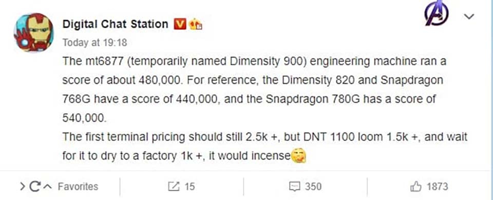 MediaTek đang phát triển chipset Dimensity 900