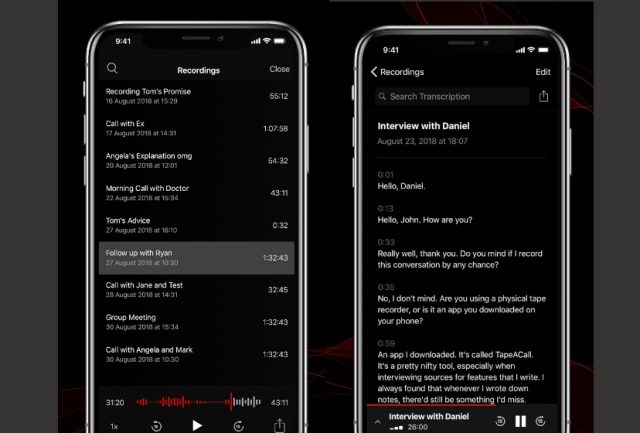 Ứng dụng ghi âm cuộc gọi TapeACall Pro trên iOS 14