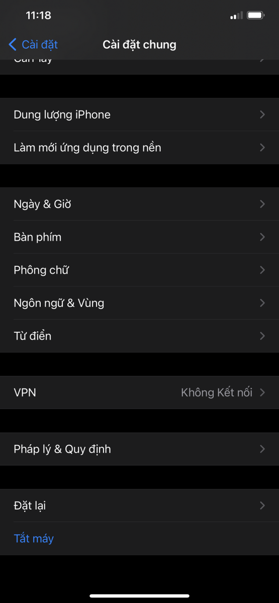 Tắt máy iPhone