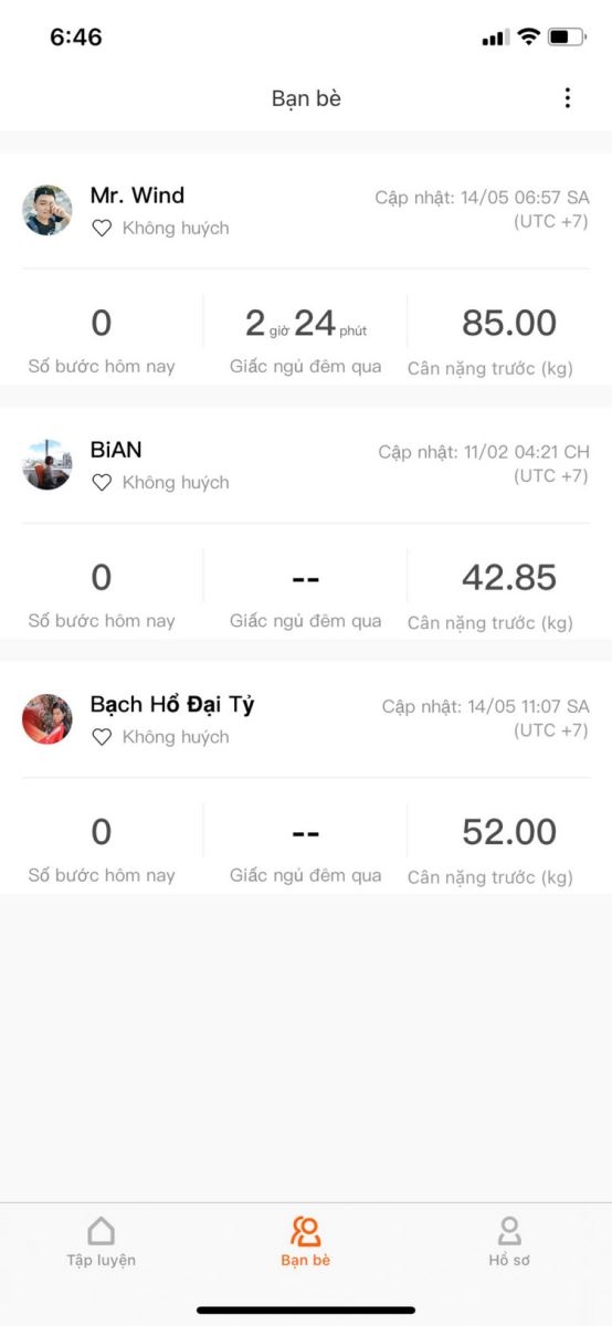 Tính năng bạn bè trên Mi Fit giúp kết nối người dùng Mi Band lại với nhau