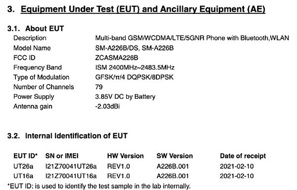 Galaxy A22 5G đạt chứng nhận FCC (ảnh 4)