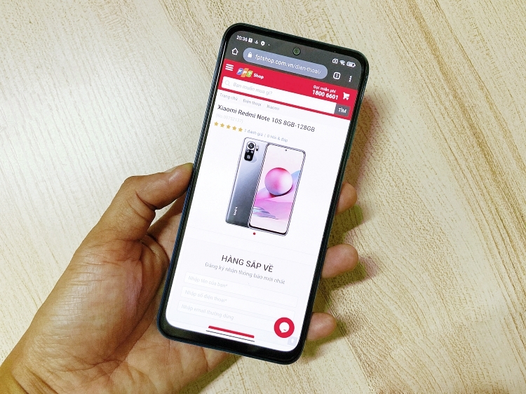 Redmi Note 10S sắp lên kệ trên hệ thống FPT Shop
