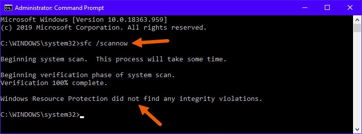 Chạy SFC và DISM Scan - 2