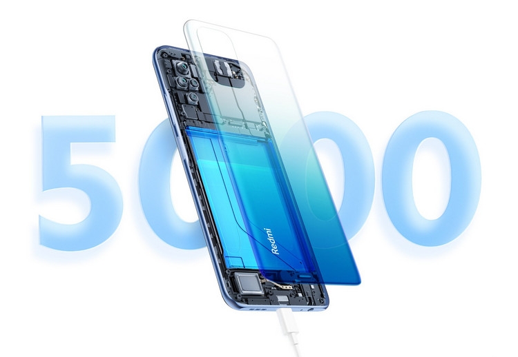 Redmi Note 10S được trang bị quả pin 5.000mAh và sạc nhanh 33W