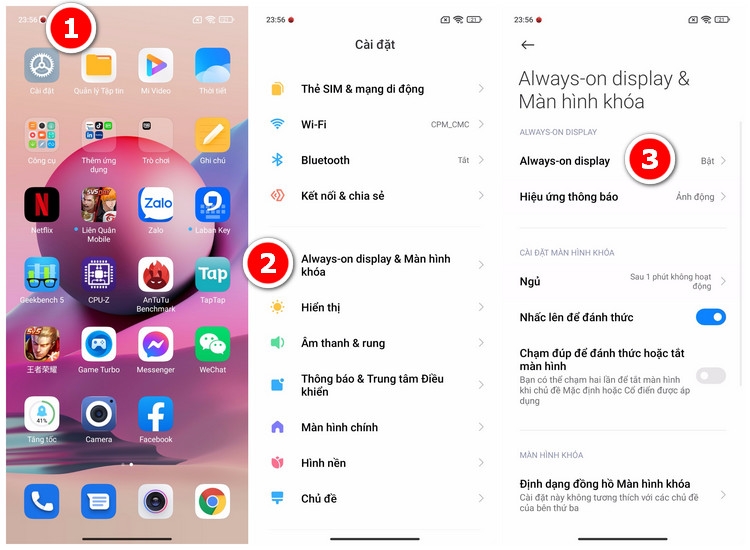 Tùy chỉnh màn hình Always-on trên Redmi Note 10S
