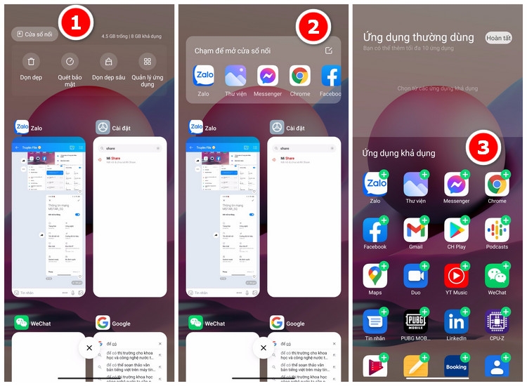 Tùy chỉnh cửa sổ nổi trên Redmi Note 10S