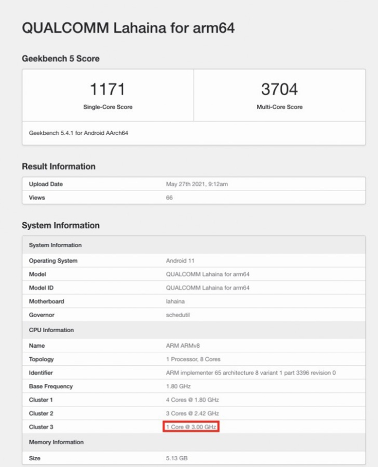 Hiệu năng Snapdragon 888+ trên Geekbench