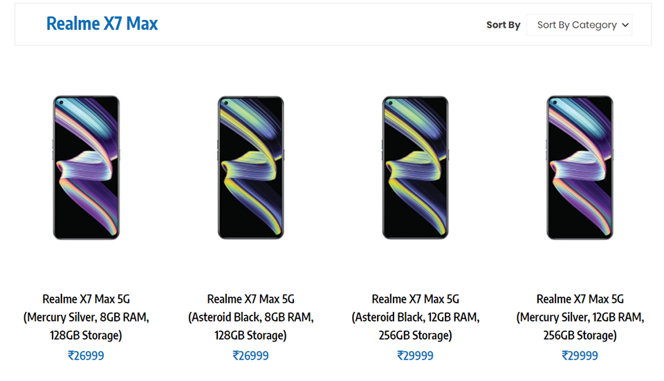Giá bán Realme X7 Max 5G
