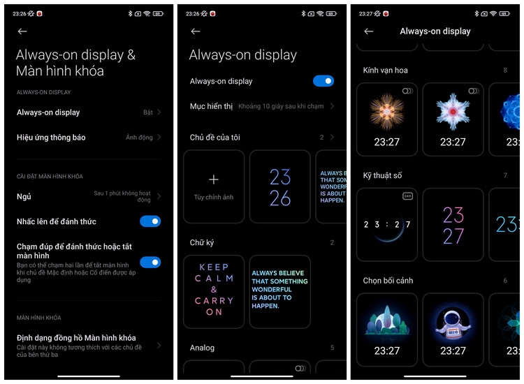 Tùy chỉnh cài đặt màn hình Always-on trên Redmi Note 10S