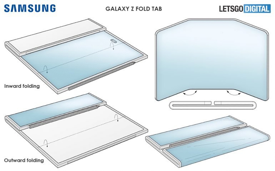 Bằng sáng chế Samsung về tablet màn hình gập Bằng sáng chế Samsung về tablet màn hình gập
