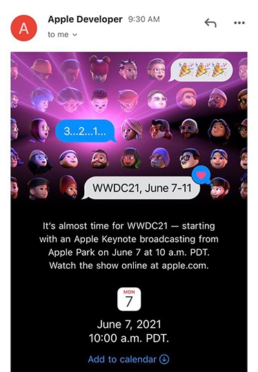 Apple chính thức gửi lời mời dự WWDC 2021 tới các nhà phát triển 2