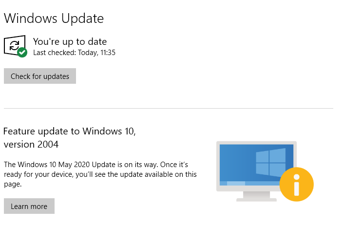 Đôi khi không thể buộc cập nhật Windows