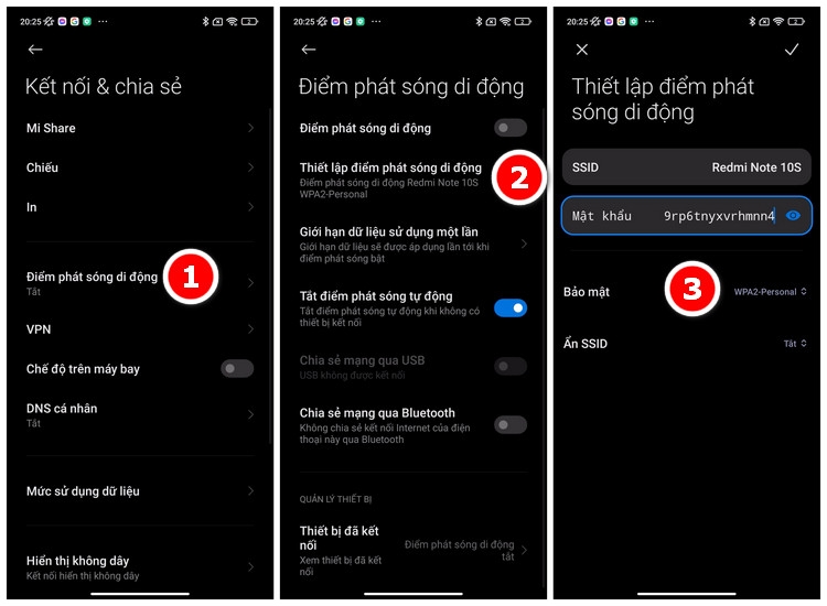 Thiết lập chia sẻ mạng di động trên Redmi Note 10S