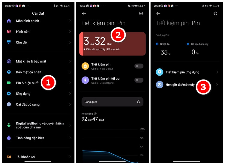 Quản lý pin trên Redmi Note 10S