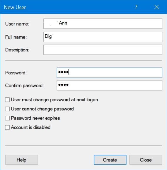 Tạo tài khoản người dùng cục bộ bằng Computer Management (2)