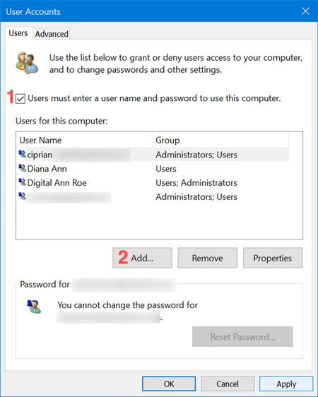 Tạo tài khoản người dùng cục bộ bằng Netplwiz (1)