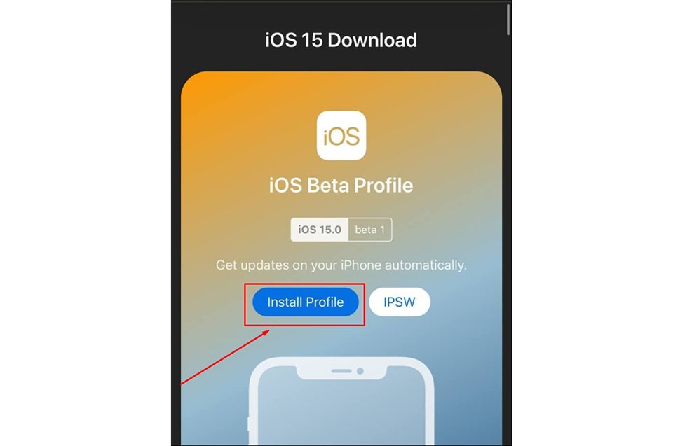 Tải về chứng chỉ iOS 15