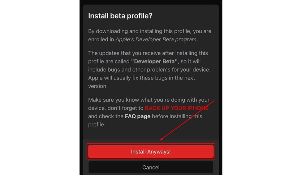 Tải về chứng chỉ iOS 15
