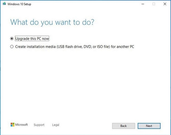 Sử dụng Media Creation Tool