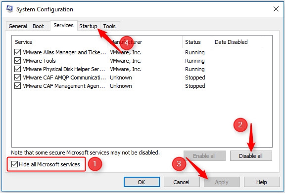 Chạy Clean Boot (1)