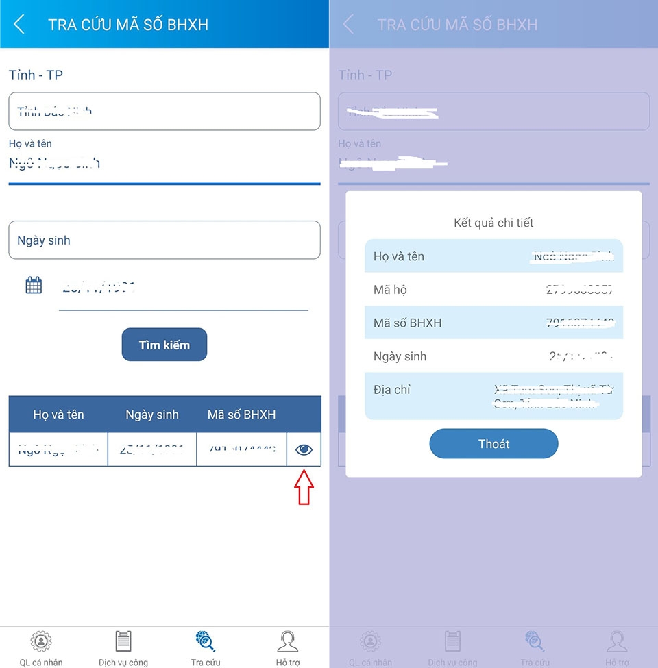 Tra cứu mã số BHXH