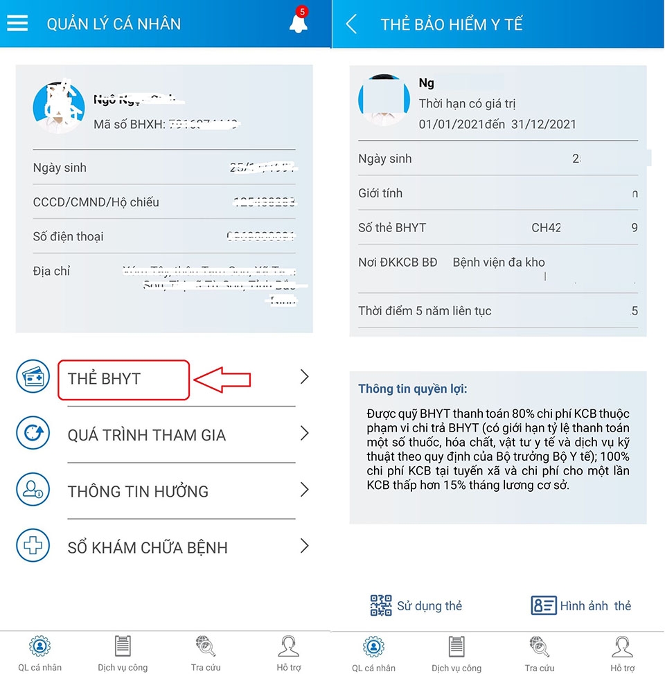 Tra cứu thời hạn thẻ BHYT